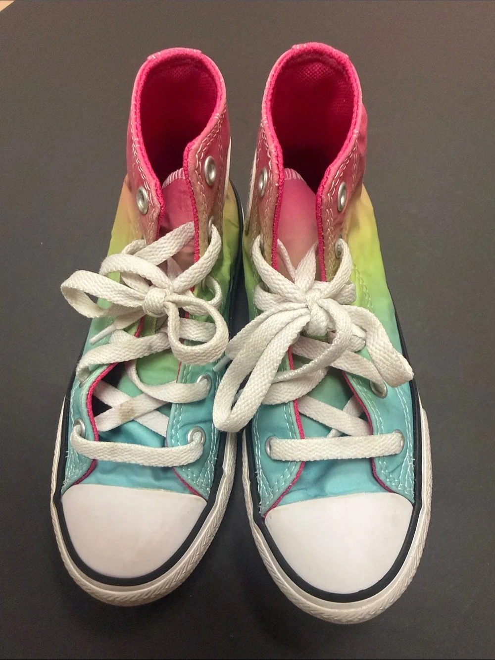 Converse Kids' Tie-Dye High-Top Sneakers - Pink / Green / Blue